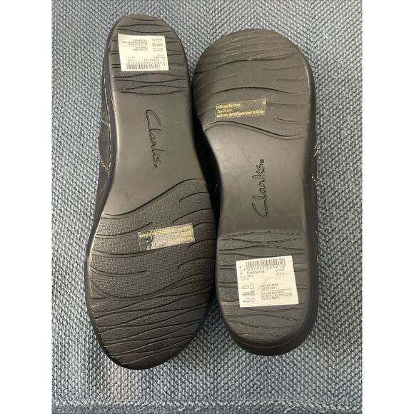 NEW Clarks Collection Evianna Black Leather Comfort Loafers Shoes Sz 9 NWOB - Picture 6 of 8